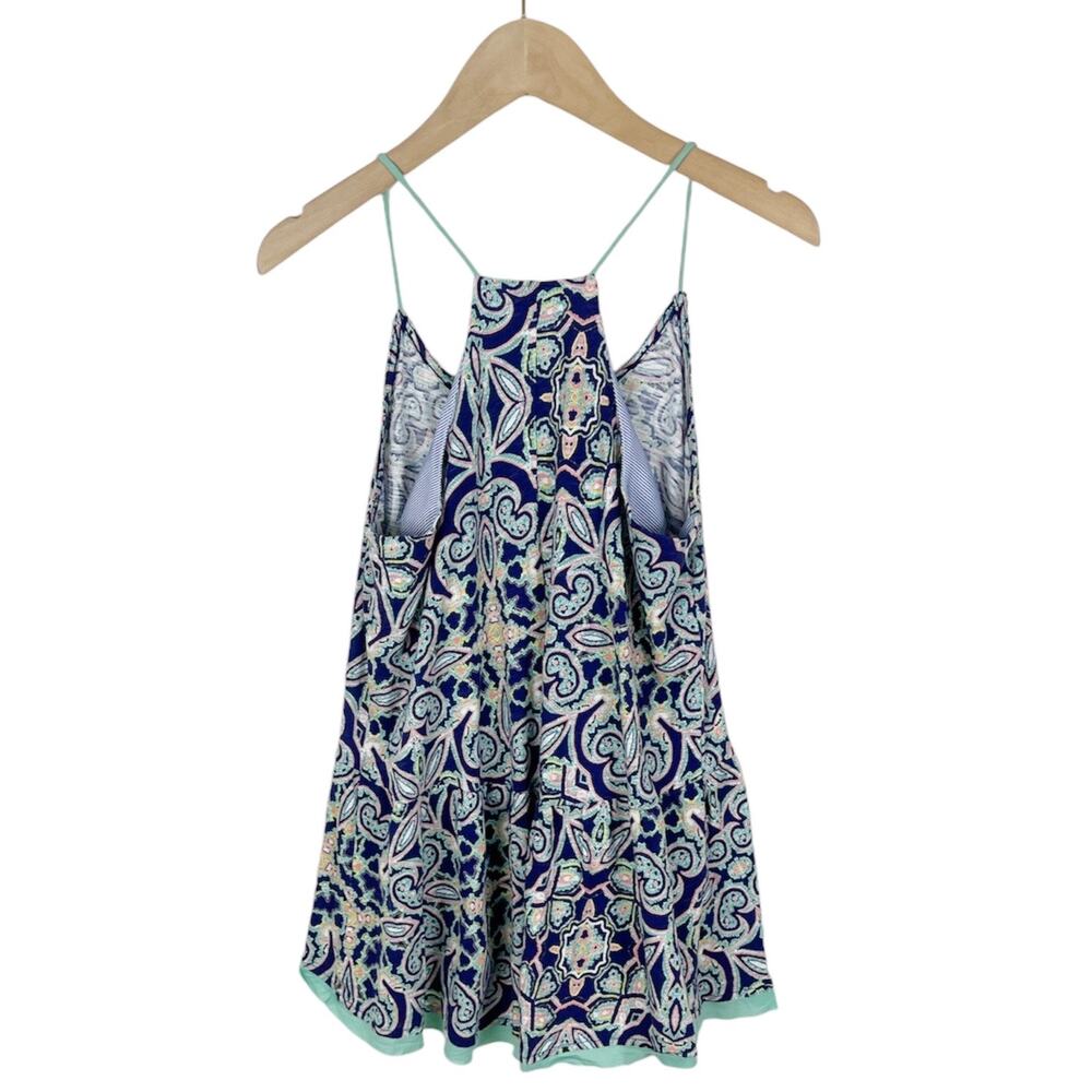 Anthropologie Meadow Rue Nuria Paisley Print Swing Tank Top Size XS Blue - Picture 3 of 10